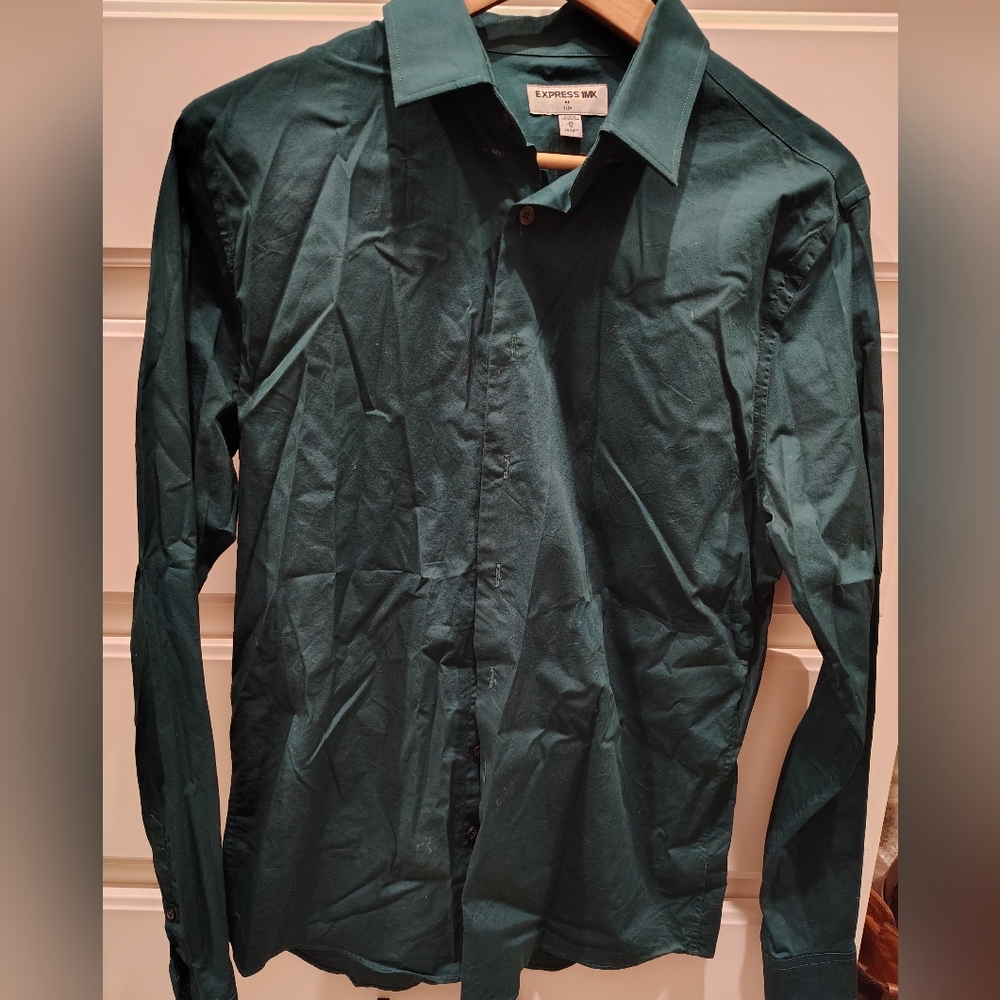 Express Men's Emerald Green Shirt